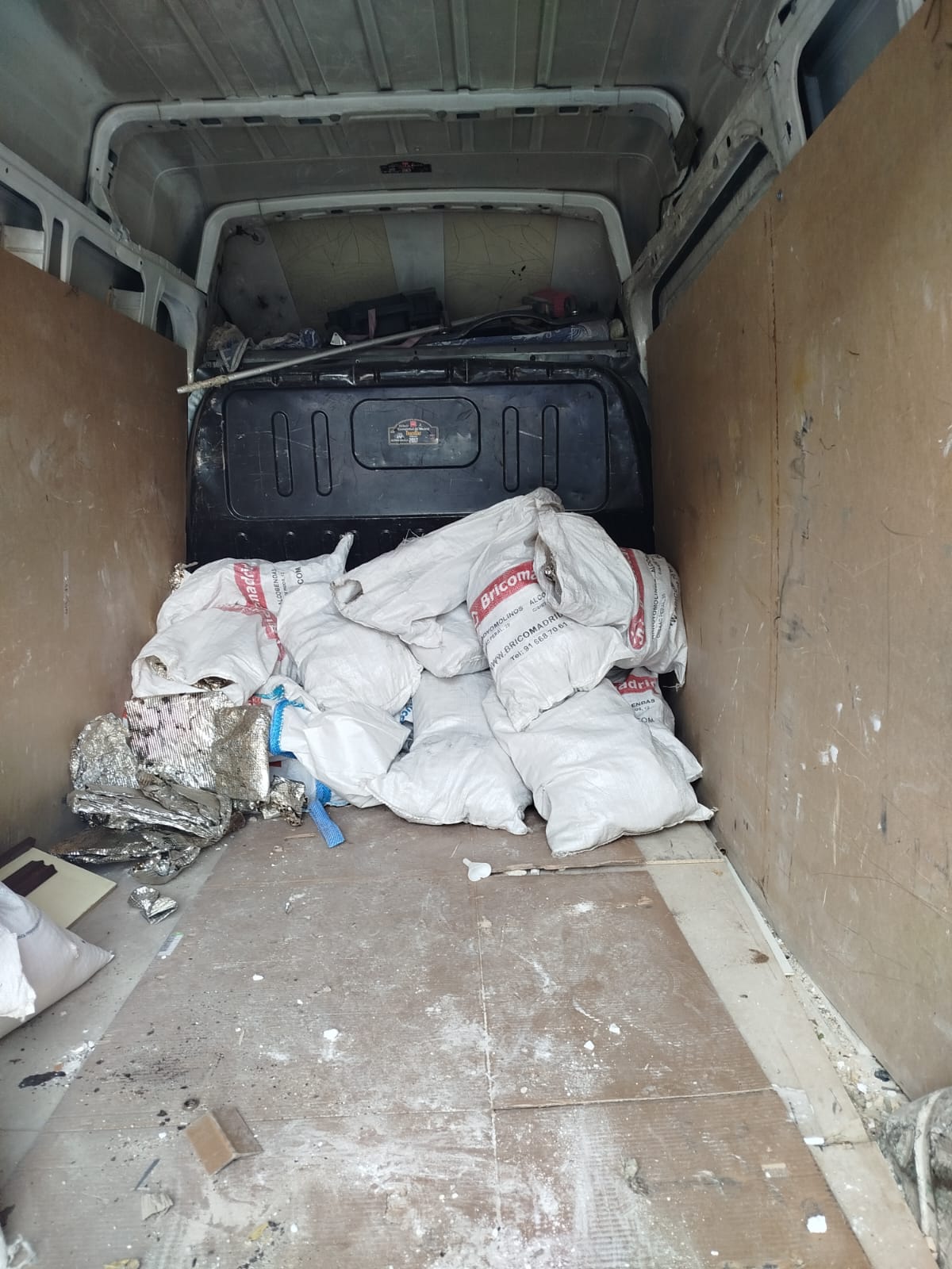 Transporte de sacos de obra
